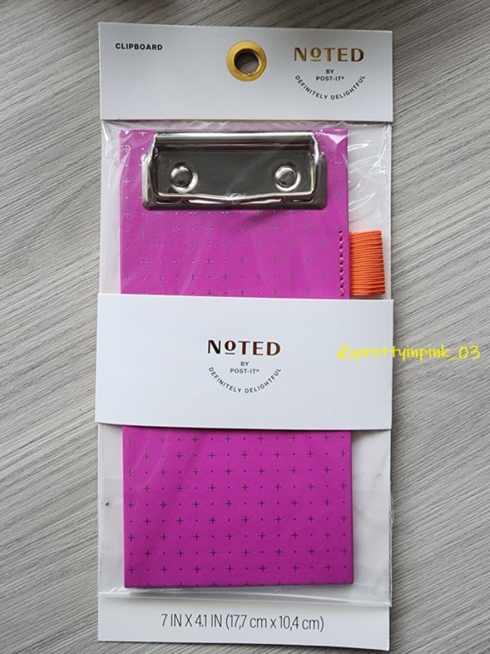 MINI CLIPBOARD Accessory HOT PINK Noted by Post-IT NEW ✨ ADORABLE